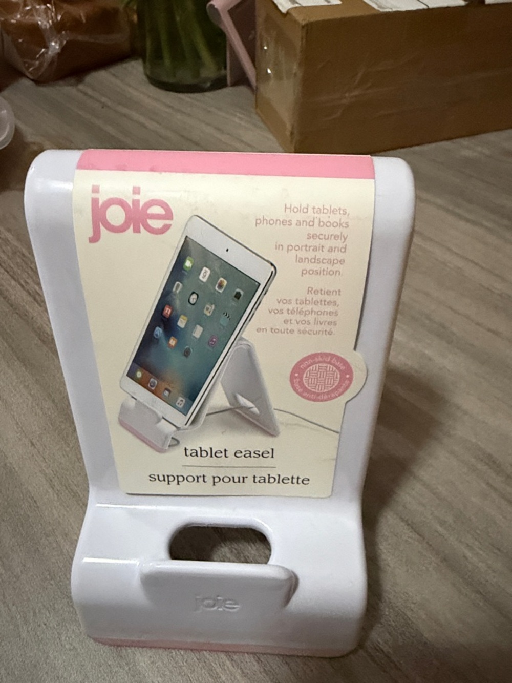 Joie Pink and White Tablet Easel Holder